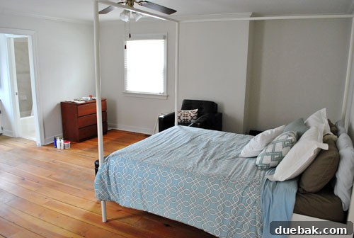 Master bedroom with unorganized elements, a clear work in progress