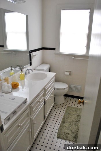 Clean and functional hall bathroom with a simple layout