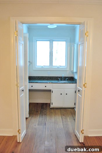 Master bathroom window over sink