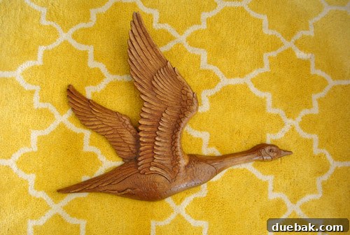 Large wooden goose ready for a DIY paint project
