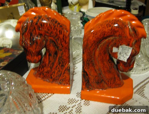 Ceramic horse bookends
