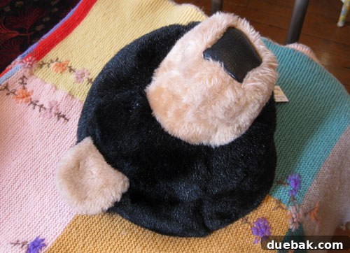 Stuffed bear head wall decor