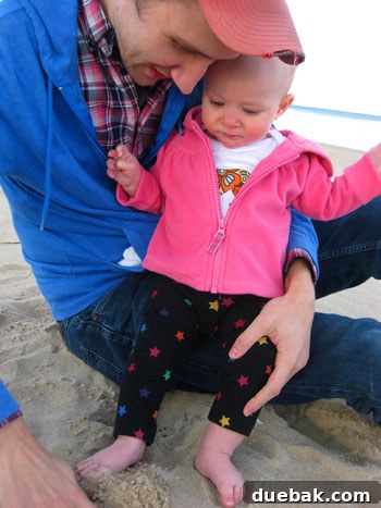 Clara playing in the sand