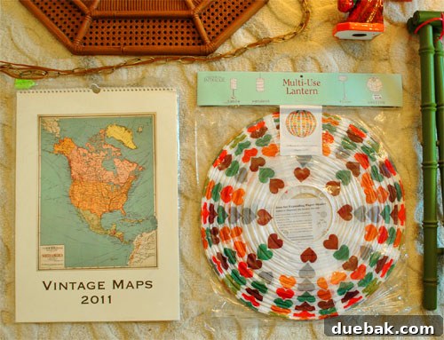 Another close-up of a vintage map calendar print, showing detail