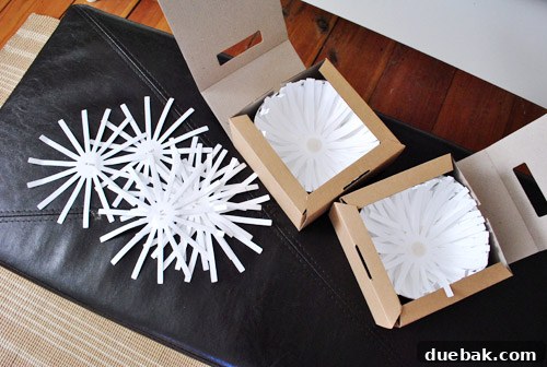 IKEA Maskros paper 'flowers' packaged to curl their edges