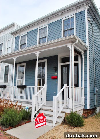 Exterior of the beautifully restored Church Hill home