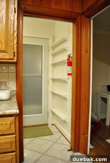 How to Permanently Repair Wall Cracks 8 Third 'before' image of the laundry room, showing the window and door