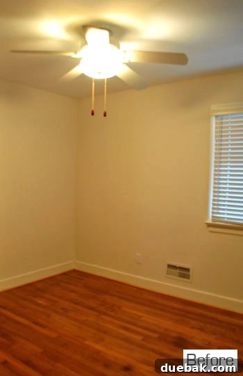 Clara's nursery on move-in day, an empty canvas awaiting decoration