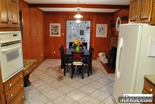 Another current view of the kitchen, awaiting major updates and the installation of a new island