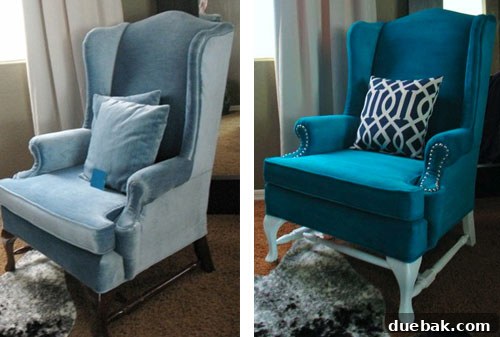 Transform Your Upholstery With Fabric Paint Medium 16 Re-display of the inspiring turquoise painted fabric chair