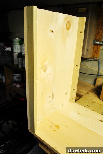 Pilot holes drilled in wood boards