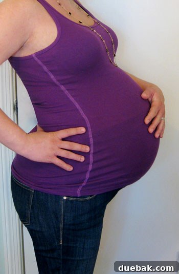 Very pregnant belly