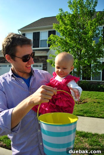 Easter Steals 6 Clara, ready with her basket, about to embark on the Easter morning egg hunt at the beach house