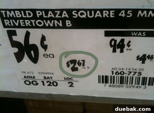 Patio paver selection
