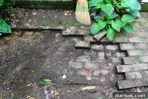 Removing old brick path
