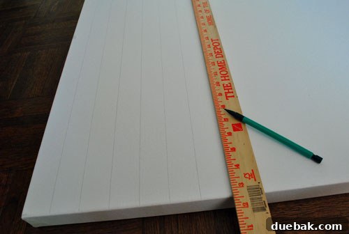 Canvas with initial pencil lines for geometric pattern