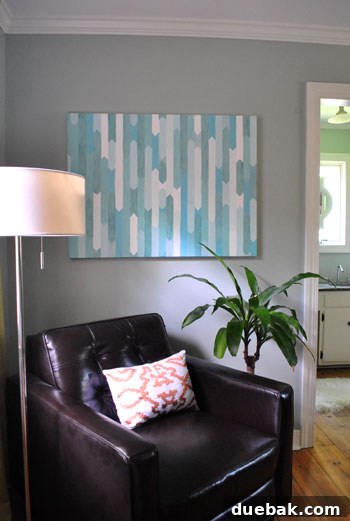 Refined painting with lighter greeny-gray tones