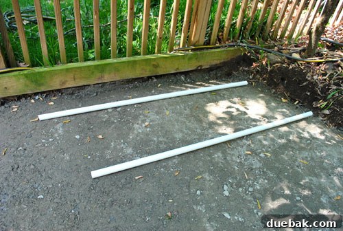 PVC pipes laid down on the compacted gravel for precise sand leveling