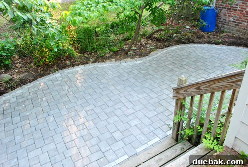 DIY Paver Patio: Transform Your Backyard 14 Overview of finished patio