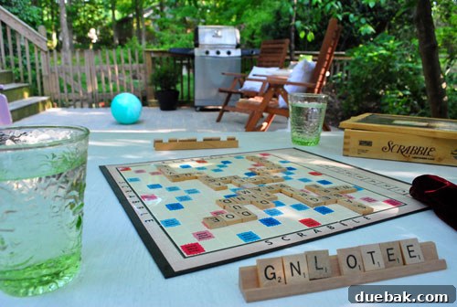 DIY Paver Patio: Transform Your Backyard 24 Close-up of scrabble game on patio