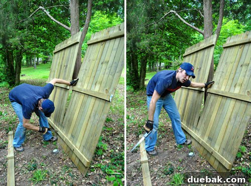 Crafting Your Perfect Property Border 15 Author's tired but relieved face after completing the challenging fence installation project