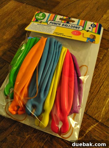 Craft Your Own Pull String Piñata 2 Inflated punch balloon, ready for paper mache