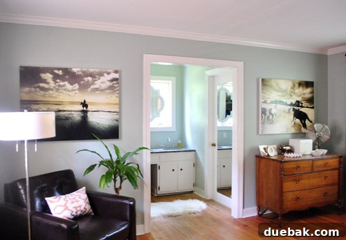 Securely Mounting Large Prints to Canvas Using Acrylic Medium 13 Artistic shot of the horse prints integrated into the bedroom design