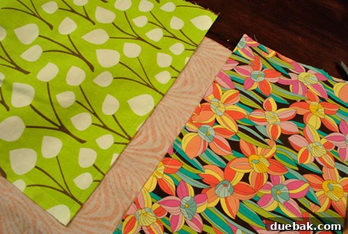 The long, unhemmed sides of the runner