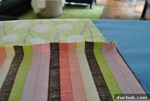 Sewn fabric panels, showing the clean seams