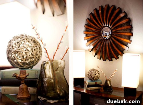 Decorative mirror from Pier 1 in Kelly Moore's inviting living room