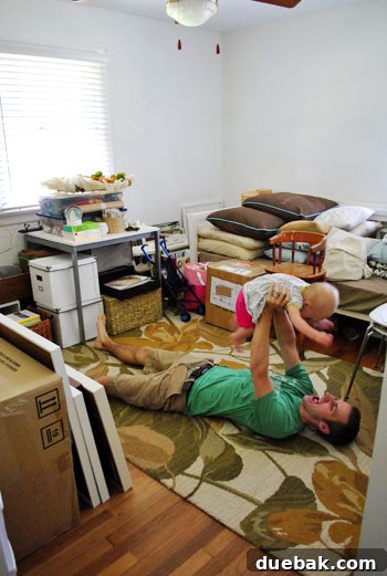 Mother-in-Laws A Special Breed 7 The owner laying on the floor of the newly cleared room, demonstrating its walkability.