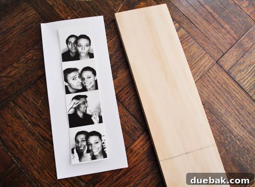 Measuring and marking the craft wood using the paper template