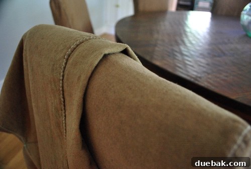 Spare mocha brown slipcovers ready for use