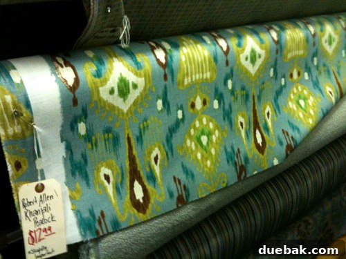 Designer fabric for future curtains with a subtle imperfection