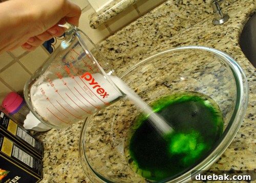 Adding salt to the dye mixture for better absorption