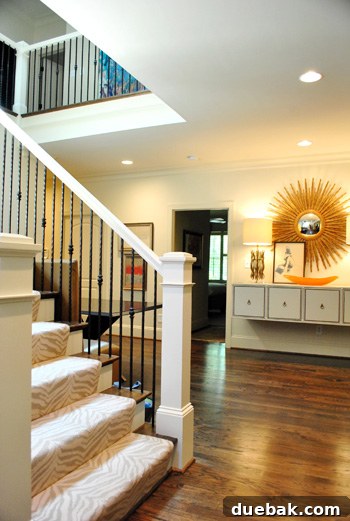 Shadow Play of the Petersiks 4 Interior shot of a beautifully designed home in Charlotte, showcasing elegant decor and an inviting atmosphere with natural light.