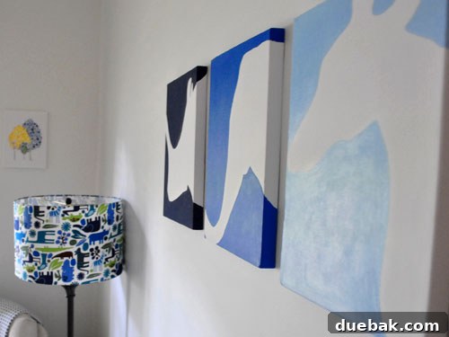 Inside a Stunning North Carolina Home 15 DIY-inspired painted animal silhouette canvases providing personalized art in Davis's nursery