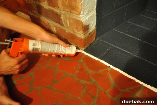 Caulking Fireplace Crack
