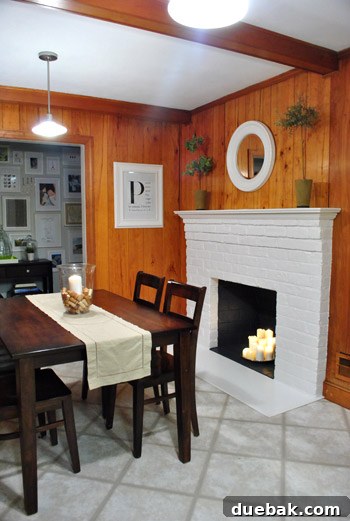 Fireplace After Painting - Styled