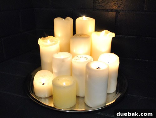 Decorative Candles in Firebox
