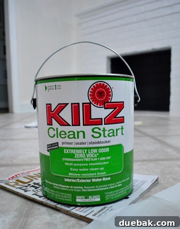 Preparing Wood Paneling for a Flawless Finish 10 Applying Kilz Clean Start No-VOC primer