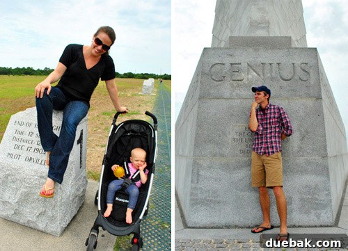 Sun-Drenched Serenity: A Duck Beach Getaway 6 Person standing in front of the Wright Brothers Memorial