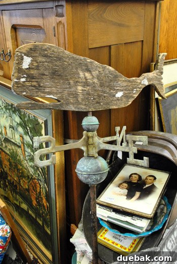 Decorative whale weathervane, possibly for DIY inspiration