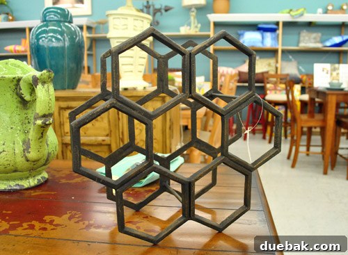 Honeycomb patterned wine rack
