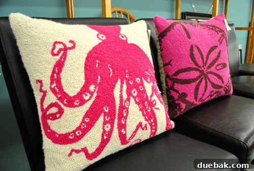 Set of decorative pillows with bold, abstract designs