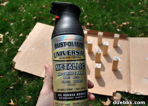 Can of Rustoleum Universal Metallic Oil Rubbed Bronze spray paint