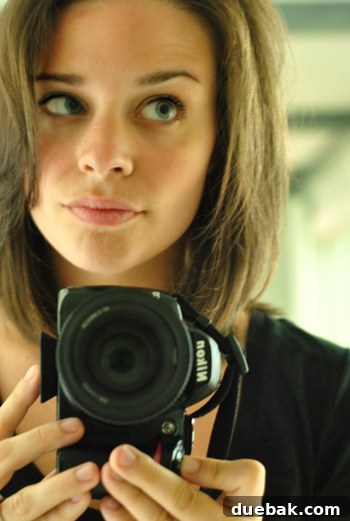 Sherry with her new short haircut, taken in a mirror
