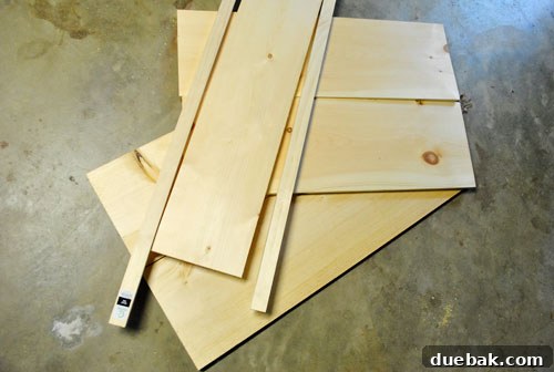 Wood pile for DIY laundry shelves