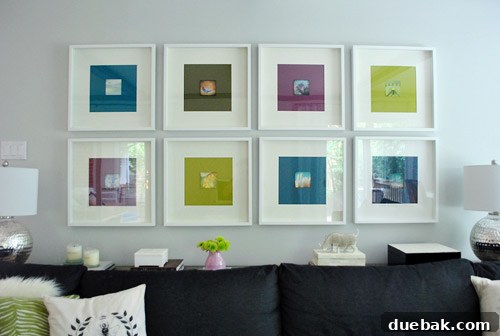 The newly trimmed note card within its frame, showing the improved look
