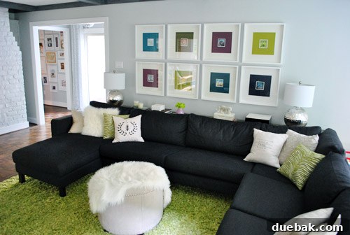 All frames reassembled and hung on the wall, showing the initial result